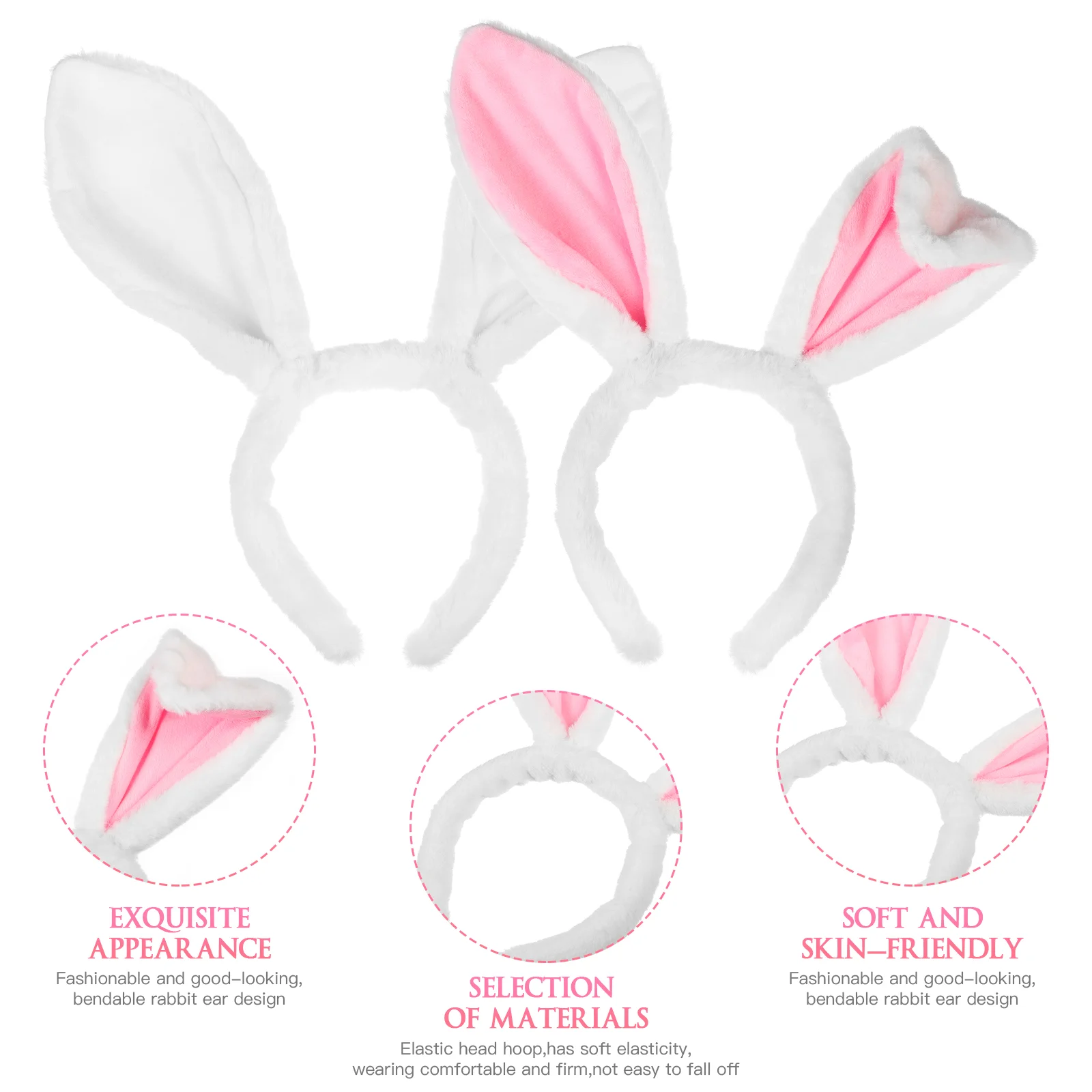 Headband Bunny Ears Tail Stuffed Bunnies 3000X1350X200CM Costumes Rabbit Hair Kit Accessory