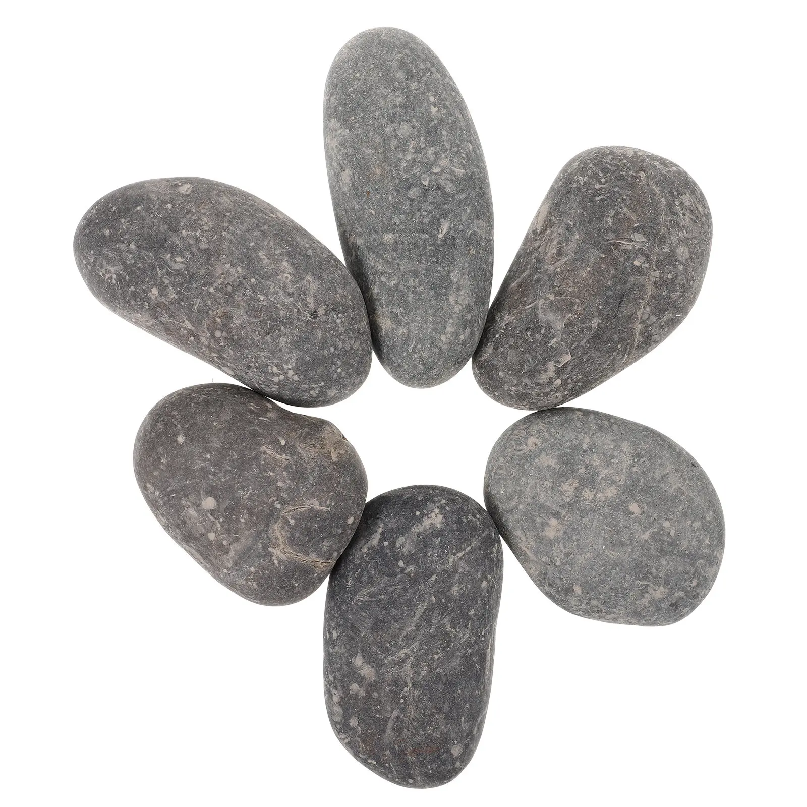 6Pcs Natural Smooth Surface Rocks for DIY Coloring Crafts Decorative Stones for Bedroom Living Room Nursery Art