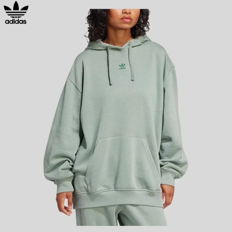 adidas Detachable Hood French Terry Pullover Two Ways Wear Light Thin Spring Outer LayerJJ3474 1PCS