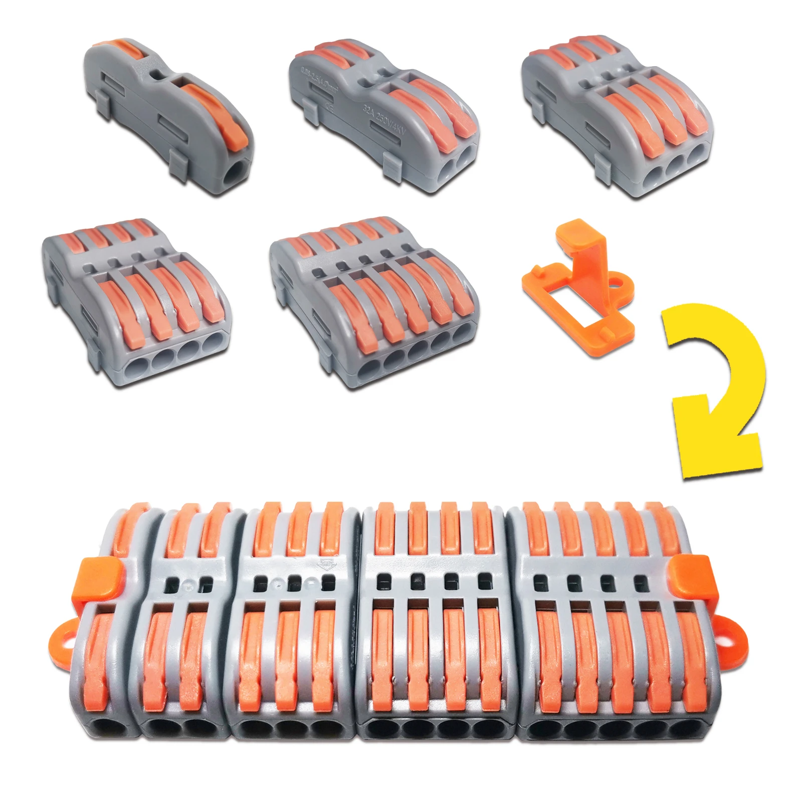 Mini Fast Wire Cable Conectores, Condutor Compacto, Splicing Primavera, Fiação Conector, Push-in Terminal Bloco, P421, F12, Universal