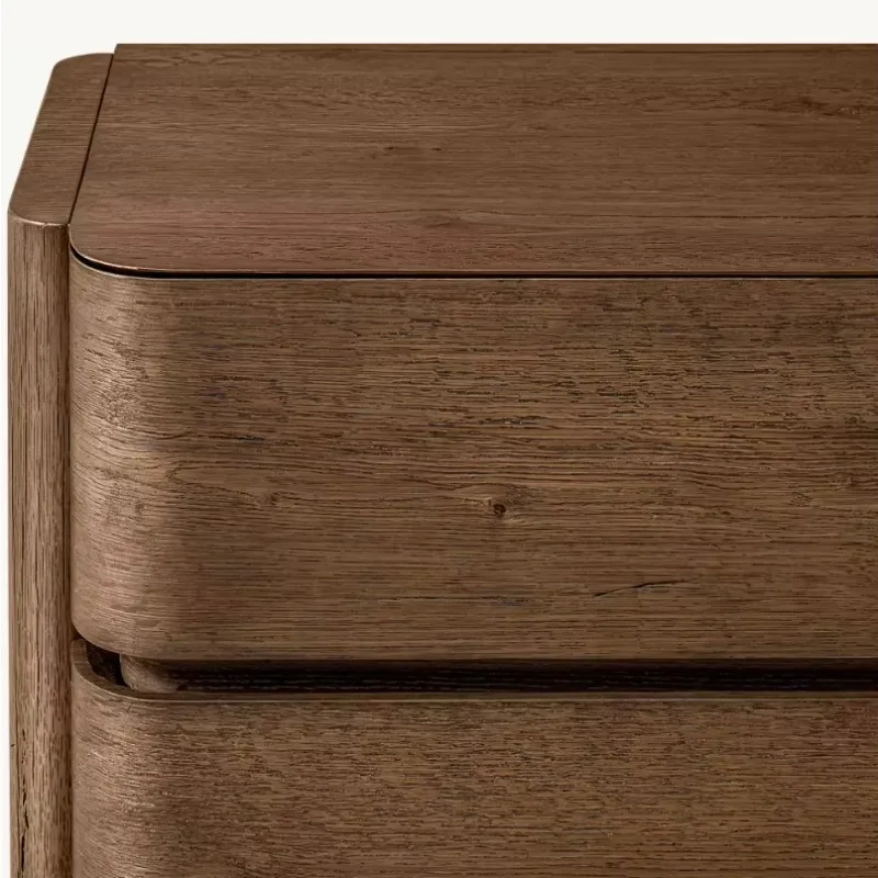 Style solid wood high-end luxury 2 drawer bedside table is a very luxurious bedside table.