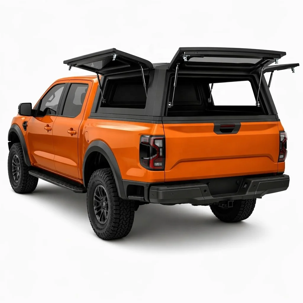 Customizable High Strength Aluminum Manual Folding Hard Type Tonneau Cover for  Ranger Pickup Daily Commute Outdoor Cargo