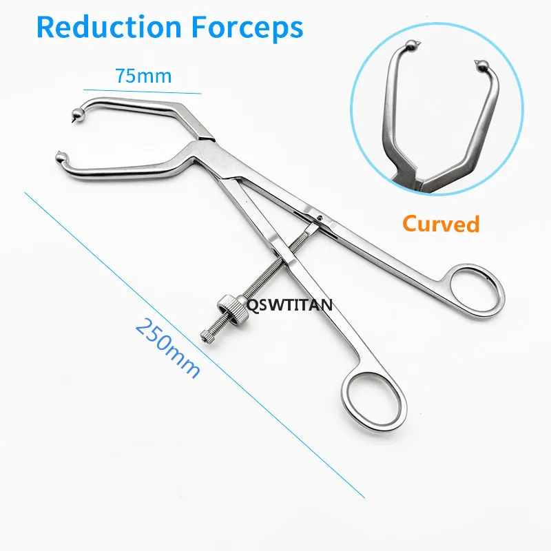 Orthopedic Acetabular Reduction Forceps Pelvic Lateral Curved Bone Reduction Forcep with Point Reconstructive Plate