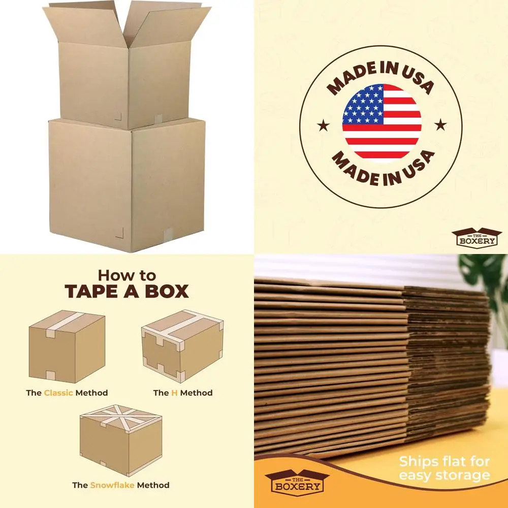 Caixas de Papelão Corrugado Marrom, 18x14x10 Polegadas, Pacote com 25 - Duráveis, Ecológicas, Recicláveis, Fabricadas nos EUA para Envio e Embalagem