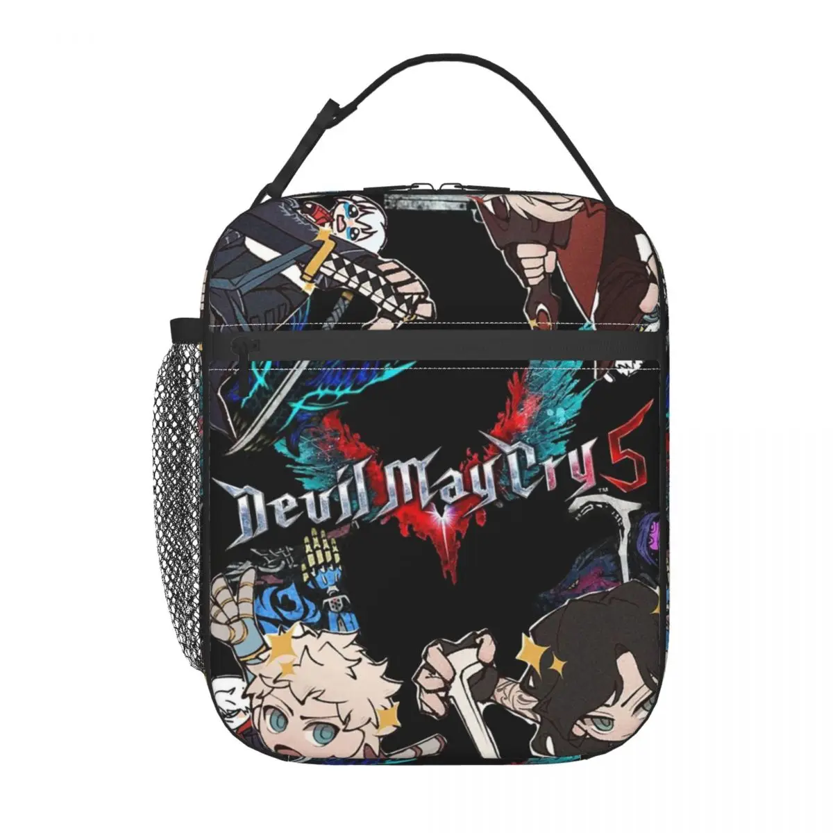 Devil May Cry Game Double Sided Print Insulated Lunch Bag for Women Children Leakproof Food Boxes Thermal Lunch Box Tote