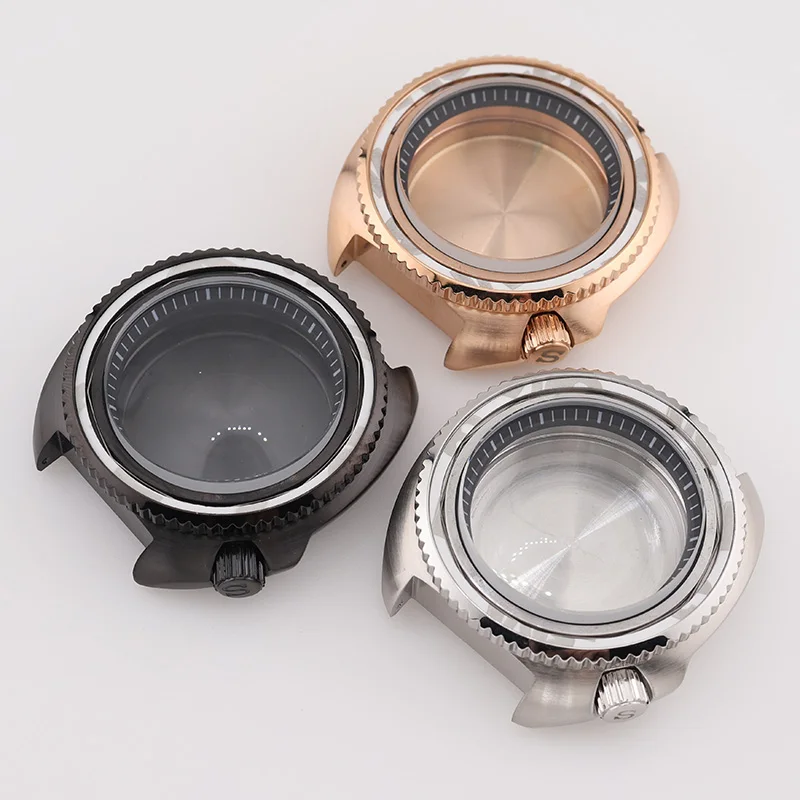 42mm Black Watch Cases Nh35 for Seiko Mod Prospex Captain Willard 6105 Men Automatic Diver Mechanical Watch Case Repair Parts