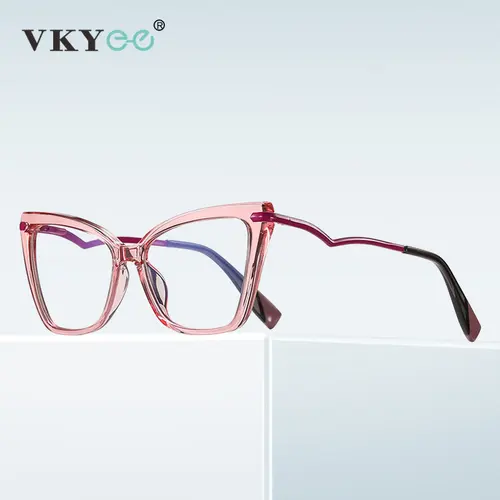 Imagen 2 del producto VICKY, gafas graduadas para miopía para mujer, gafas de lectura para hipermetropía, gafas de ojo de gato antiluz azul, montura de gafas ópticas P2106