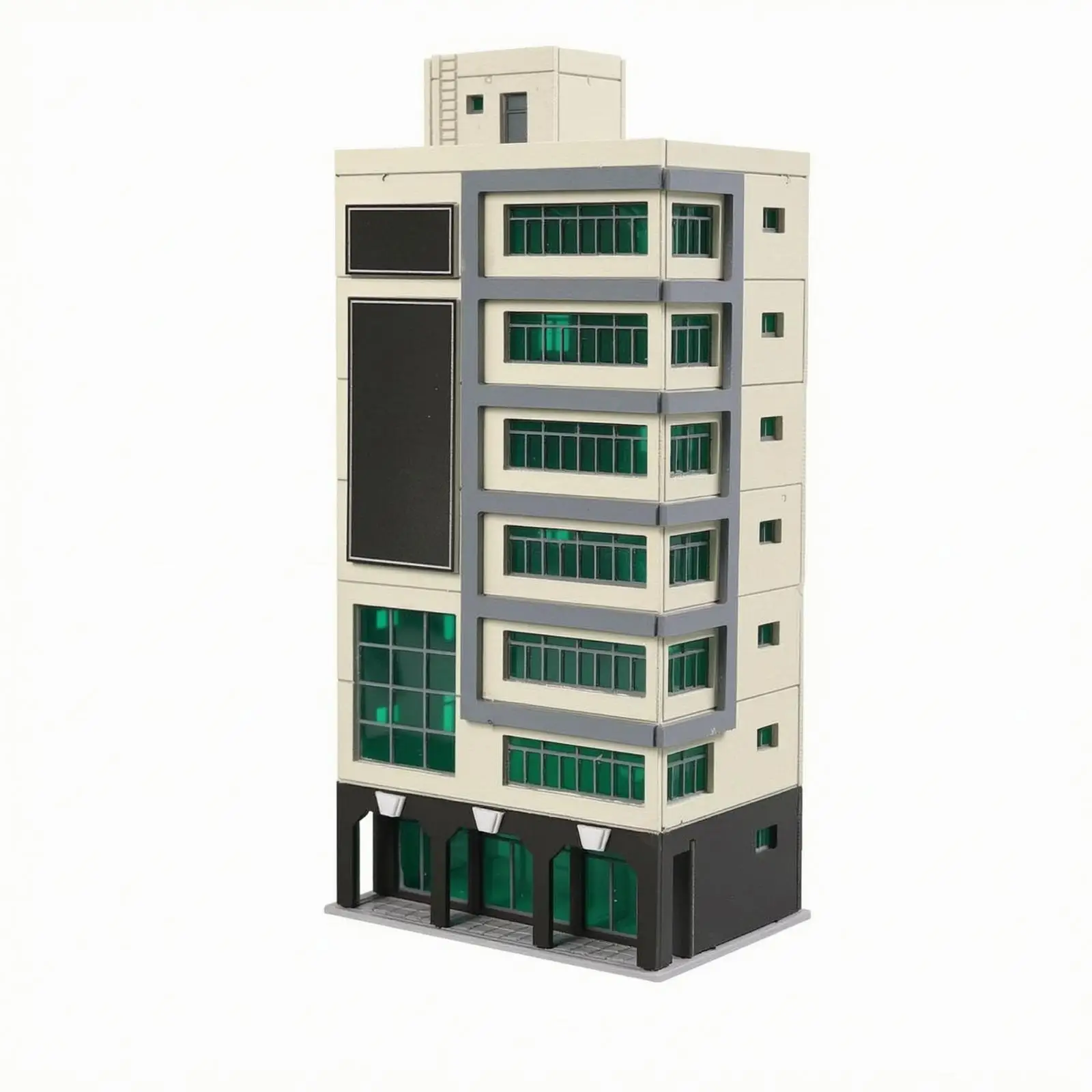 Urban Scene Building Plastic Model Large Model Building Block Kit for Creative Cityscape Diorama Display