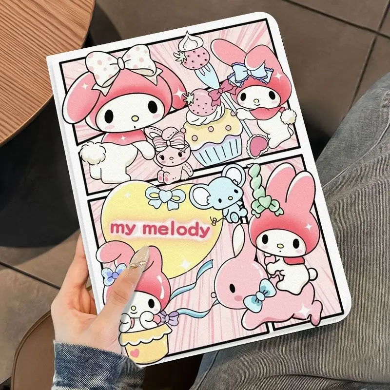 

Чехол Melody Book-Style для iPad Air 7 2025 11 дюймов A16, Pro 11 дюймов, Air 6, Air 4, 5 10.9 дюймов, милый чехол Kawaii для iPad 10, 9, 8, 7 поколений