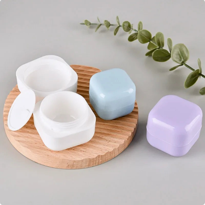 

20g/30g/50g/100g Square Plastic Empty Makeup Jar Refillable Bottle Cream Jar Empty Box Cosmetic Container Travel Bottle Tools