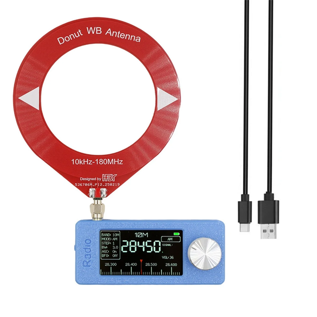 A03R SI4732 Mini Radio Receiver+2 Type Antenna 10Khz-180Mhz Portable Radio AM FM Radio HF SW MW VHF Mini SI4732 Radio