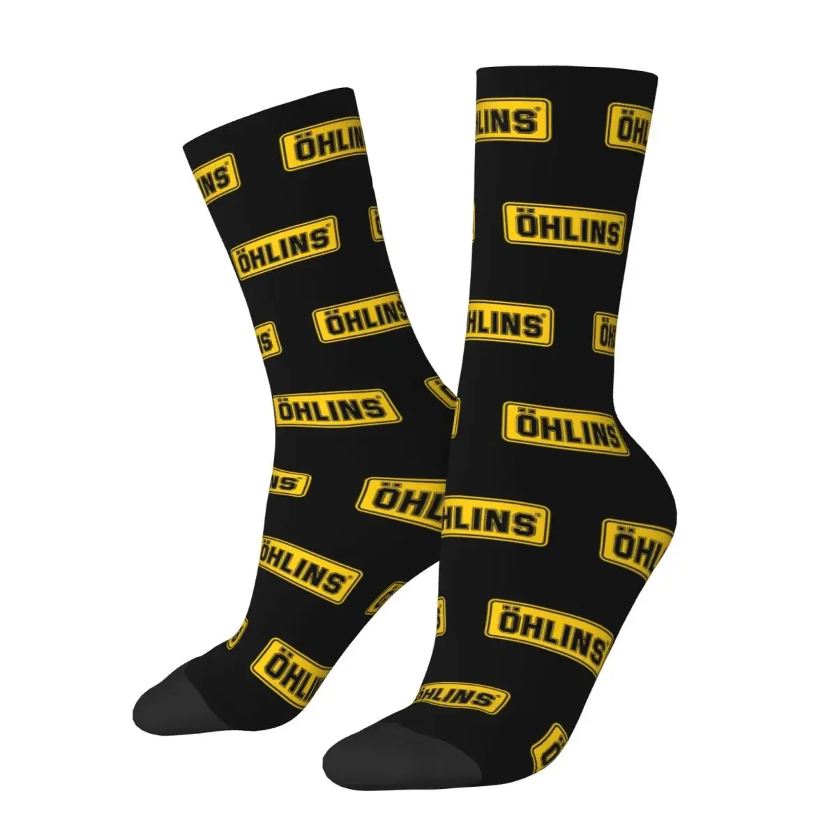 Classy Ohlins Logo Socks Harajuku High Quality Stockings All Season Long Socks Accessories for Man's Woman's Birthday Present