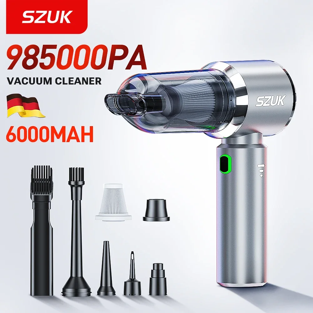 

SZUK Car Vacuum Cleaner 985000PA Powerful Wireless Mini Handheld Cleaning Machine for Keyboard Portable Vacuum Cleaner for Car