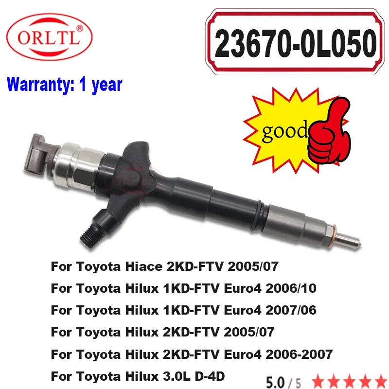 

Дизельный инжектор в сборе для DENSO 23670-0L050 Toyota Hilux 1KD-FTV 2KD-FTV 236700L050 23670 0L050, инжектор топлива