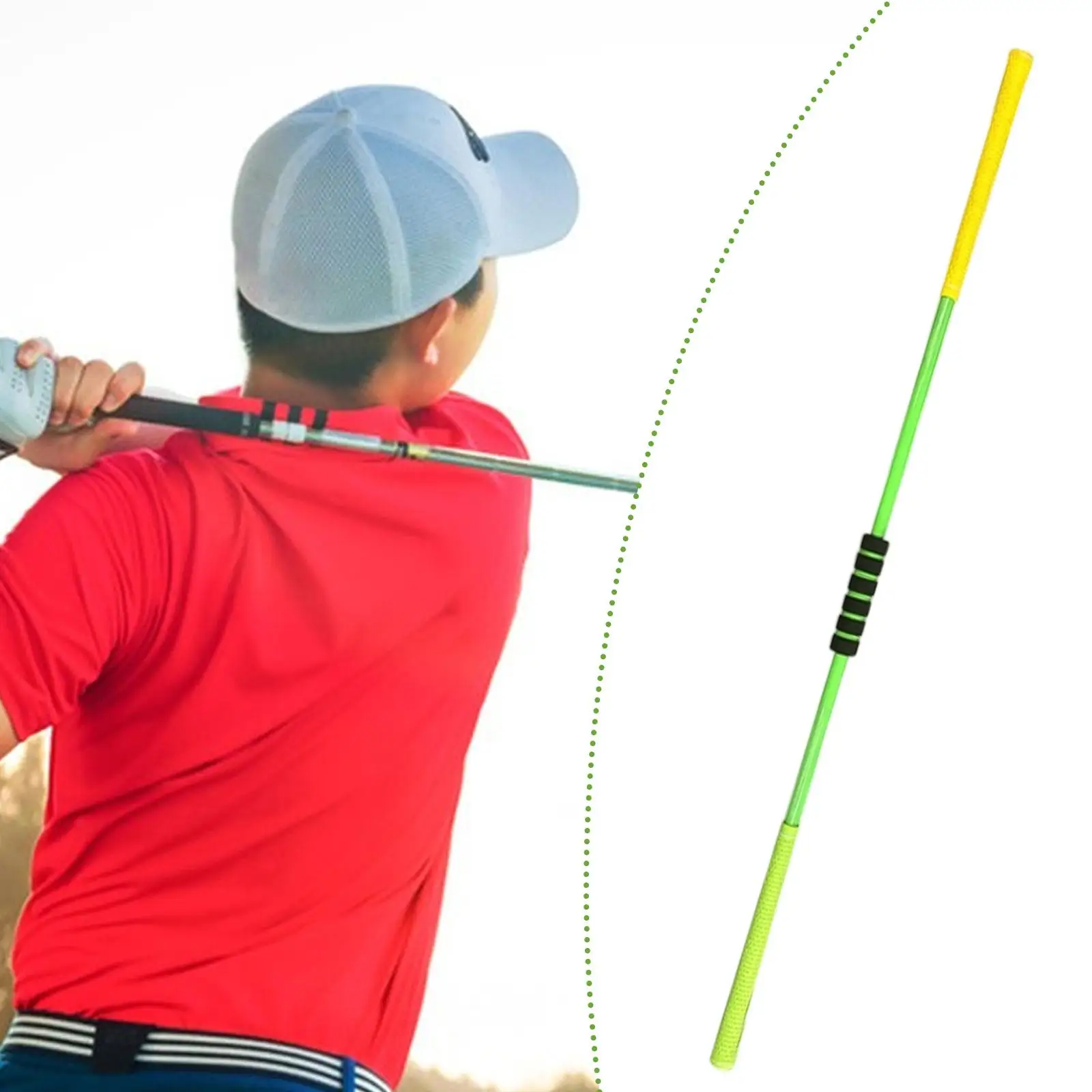 

Golf Swing Stick Sliding Stick Non Slip Lightweight Training Tool Practice Club for Flexibility Rhythm Tempo Golf Equipment