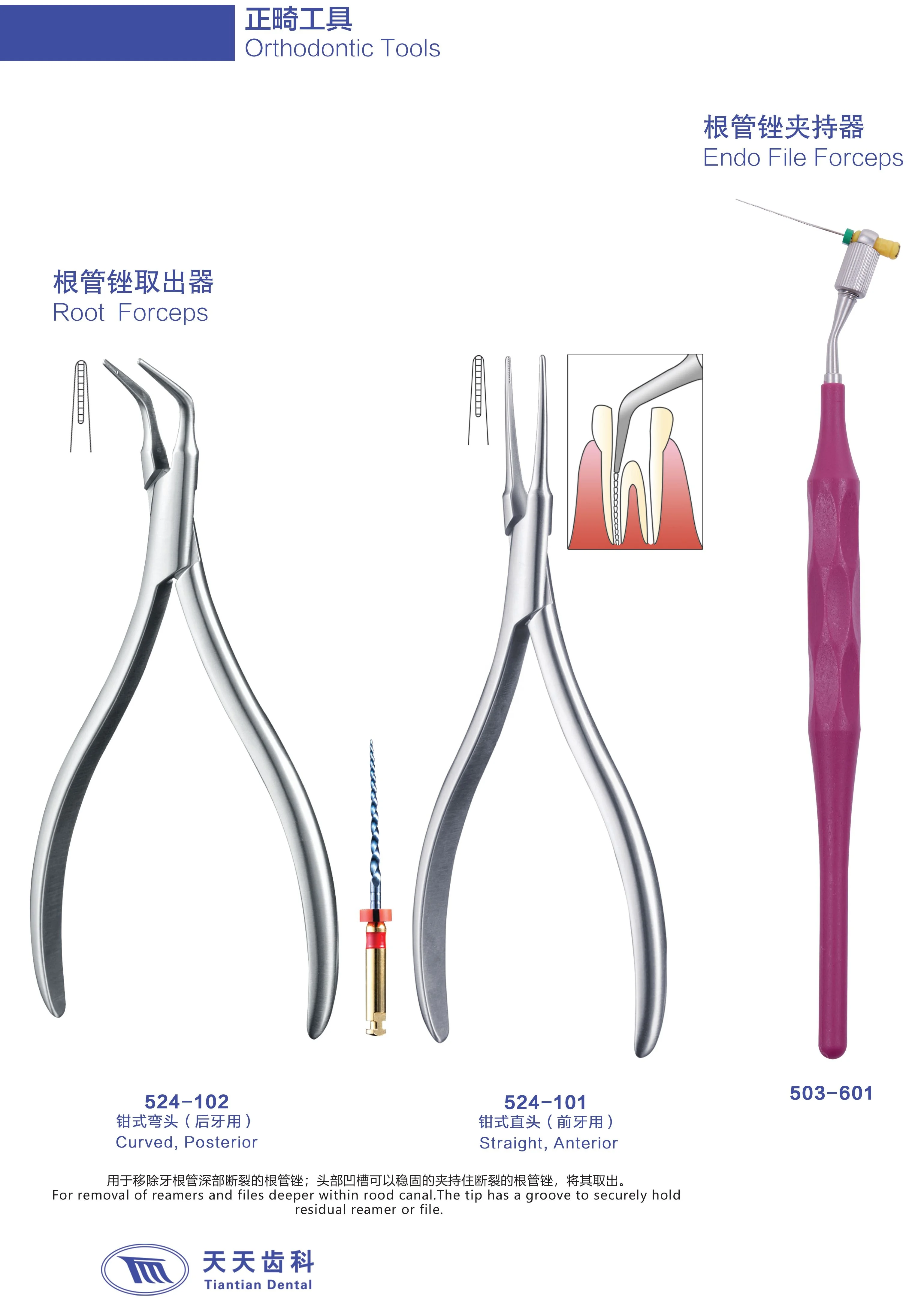 factory direct sale De ntal imp lant odontologa endodontic files remover nerve-canal pliers for endodoncia