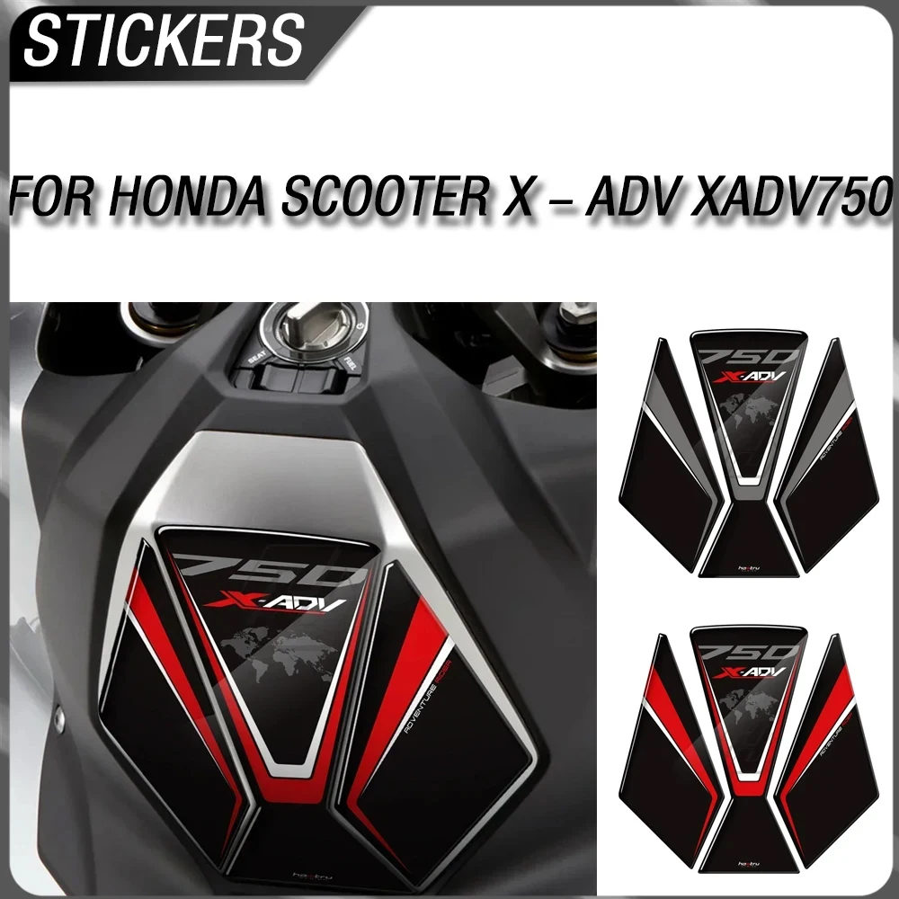 

For Honda scooter X-ADV Xadv750 motorcycle modification 3D resin fuel tank pad red sticker kit
