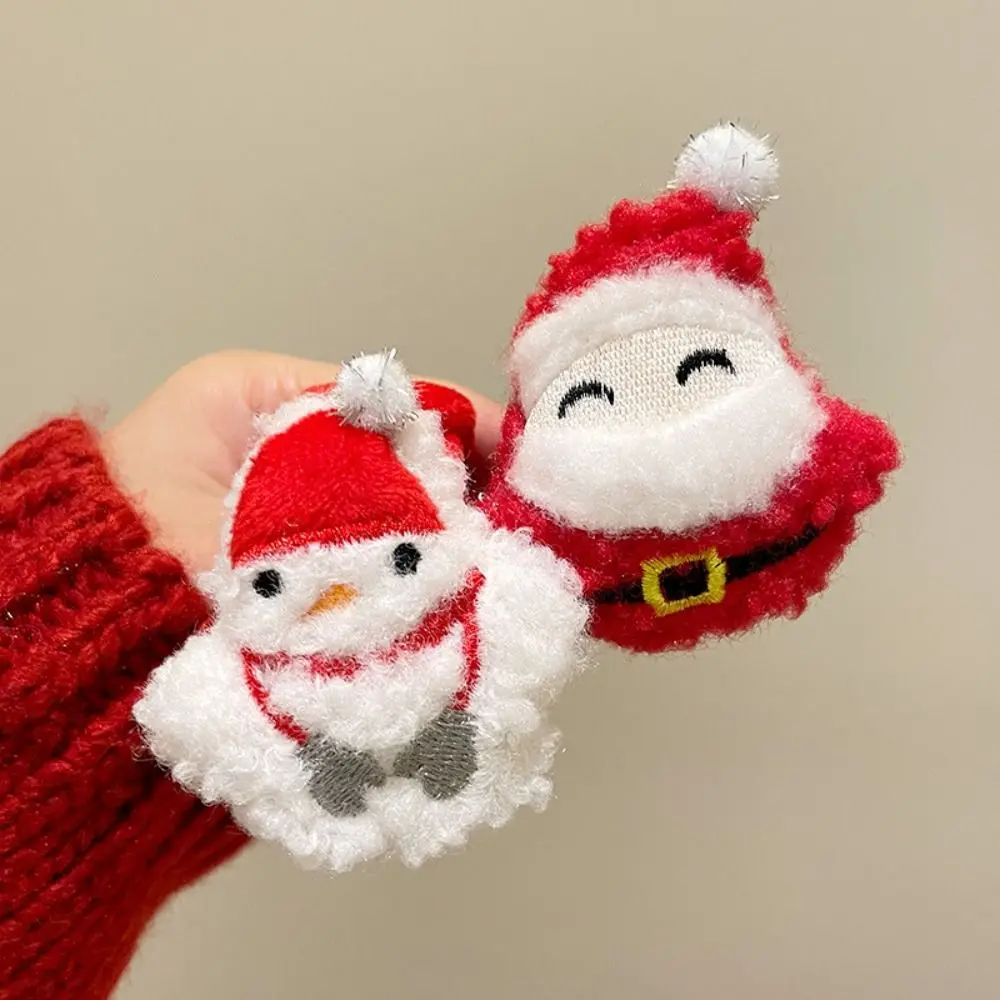 With Clap Circle Christmas Clap Bracelet Snowman Santa Claus Snowman Circle Bracelet Plushies Multifunctional Santa Wristband