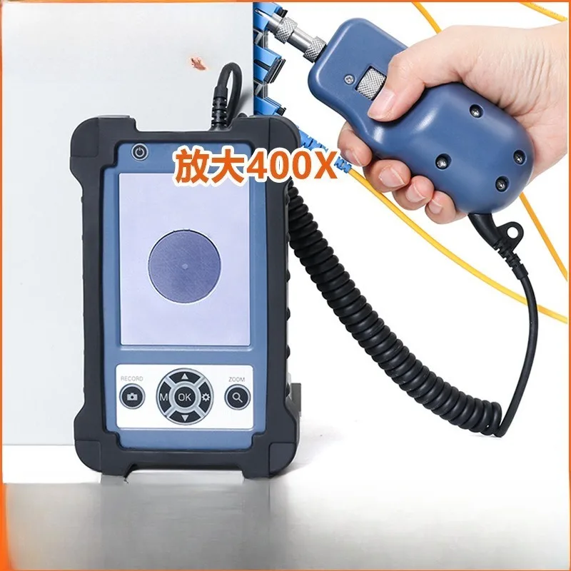 Portable Handheld 400X Cable Tester with Video Playback Female Connector Inspection Microscope Screen Display Electronic