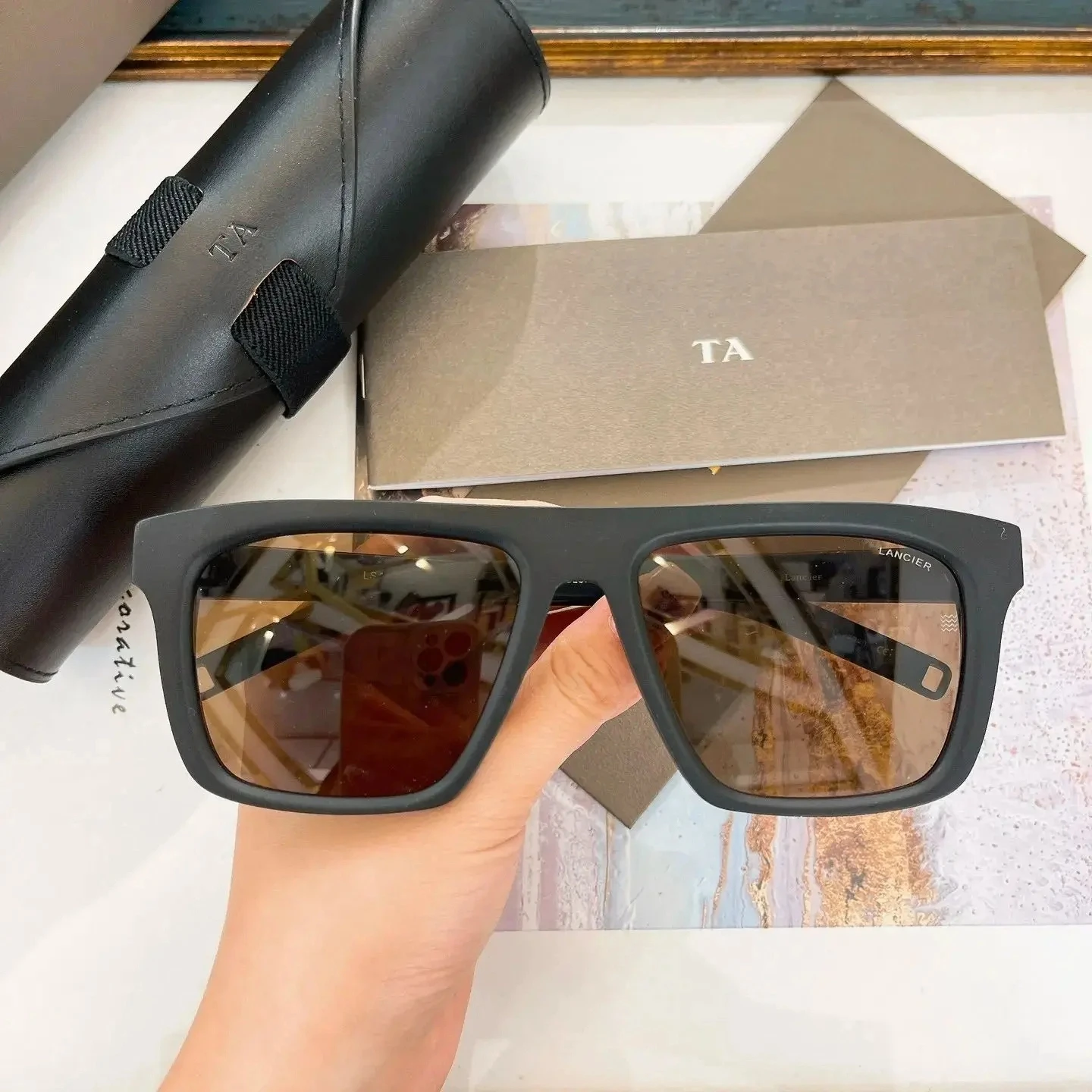 

Оригинальные мужские солнцезащитные очки для LIANGCHENDIT DT LANCIER LSA-714 LSA714-A UV400, роскошные деловые ретро женские очки для пар