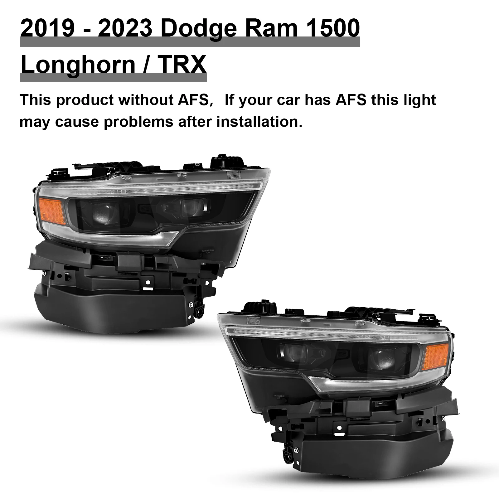 Factory Direct Sale LED Automotive Headlights for 2019-2022 Dodge Ram 1500 TRX LED Automotive Headlight view 3