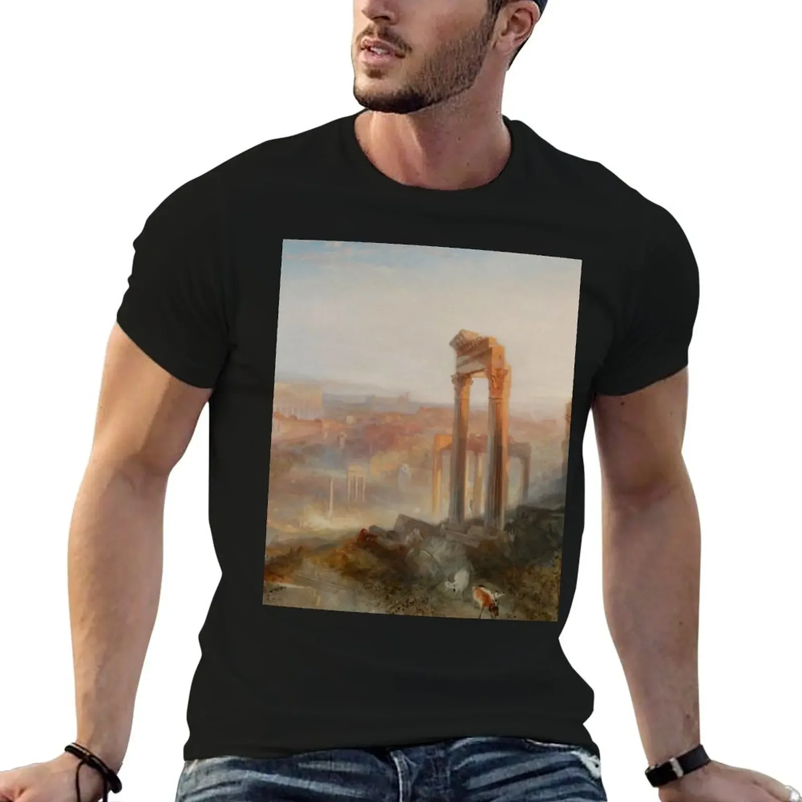 Joseph Mallord William Turner Modern Rome – Campo Vaccino T-Shirt hippie clothes summer top mens graphic t-shirts anime