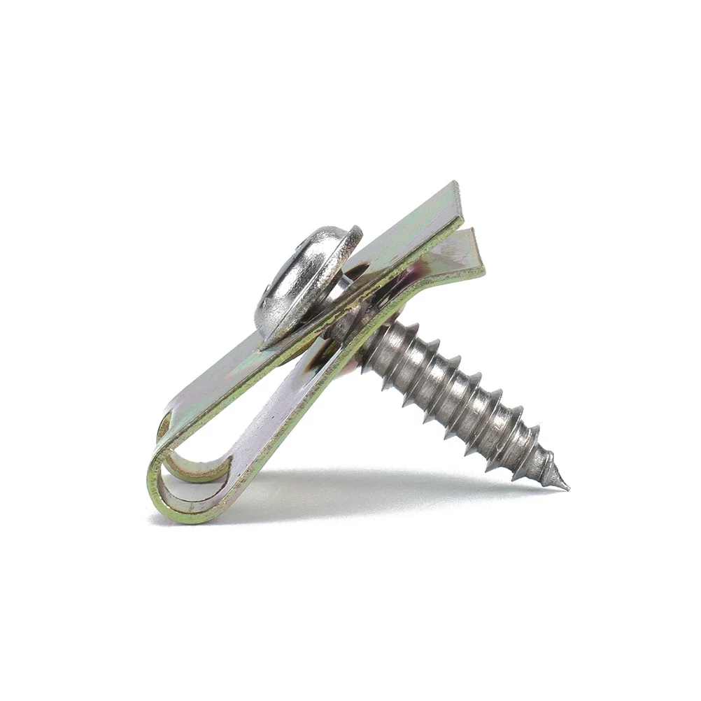 100 قطعة U الجوز السحابة الذاتي التنصت المسمار المنغنيز الصلب الفضة دراجة نارية هدية هيكل السيارة لوحة كليب سباير U كليب ل #5