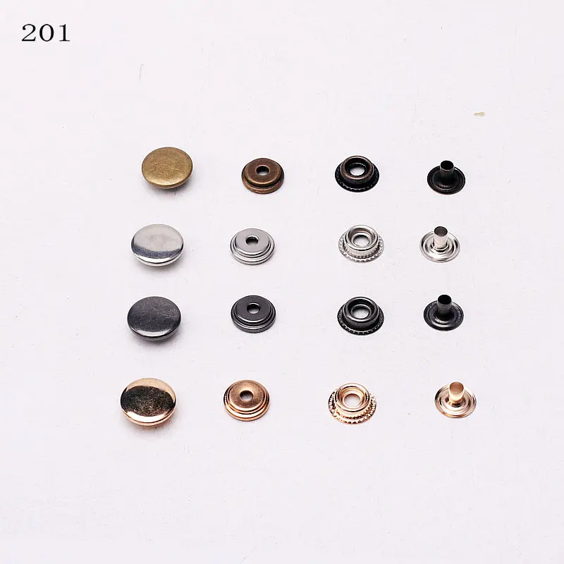 JYMISS-Snaps Press Metal Button, 4 Installation Tools, Studs for Sewing Clothes, Garment, Bags, Shoes, Leathercraft, 633 831 201