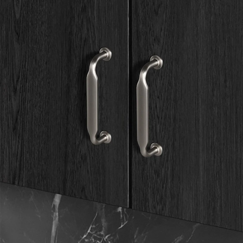 American Cabinet Handles Zinc Alloy Single Hole Pulls for Wardrobe Kitchen Drawer  Long Handle Gold Silver Antique Copper Black