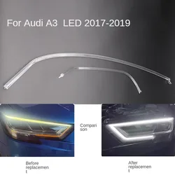 Per AUDI A3 2017-2019 LED DRL luce guida piastra luce tubo guida faro luce di marcia diurna guida Angel Eye