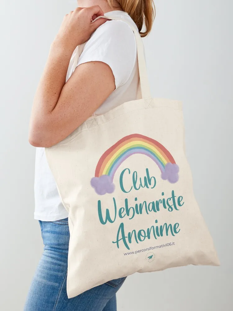 

Club Webinariste Anonime Tote Bag bag luxury women reusable shopping bag Beach Canvas