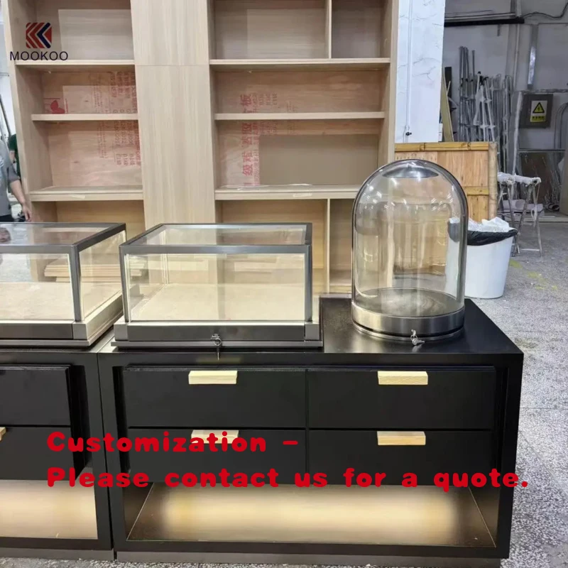 

custom.Luxury Custom-Made Metal Frame Jewelry Showcase - Premium Glass Display Cabinet