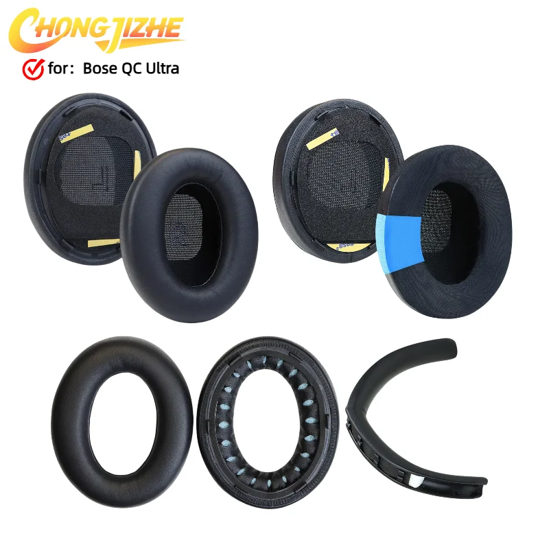 

CHONGJIZHE Replacement Ice gel foam Ear Pads /Head beam cushion Cushion Cover Earpads With buckle For Bose QC Ultra Headset