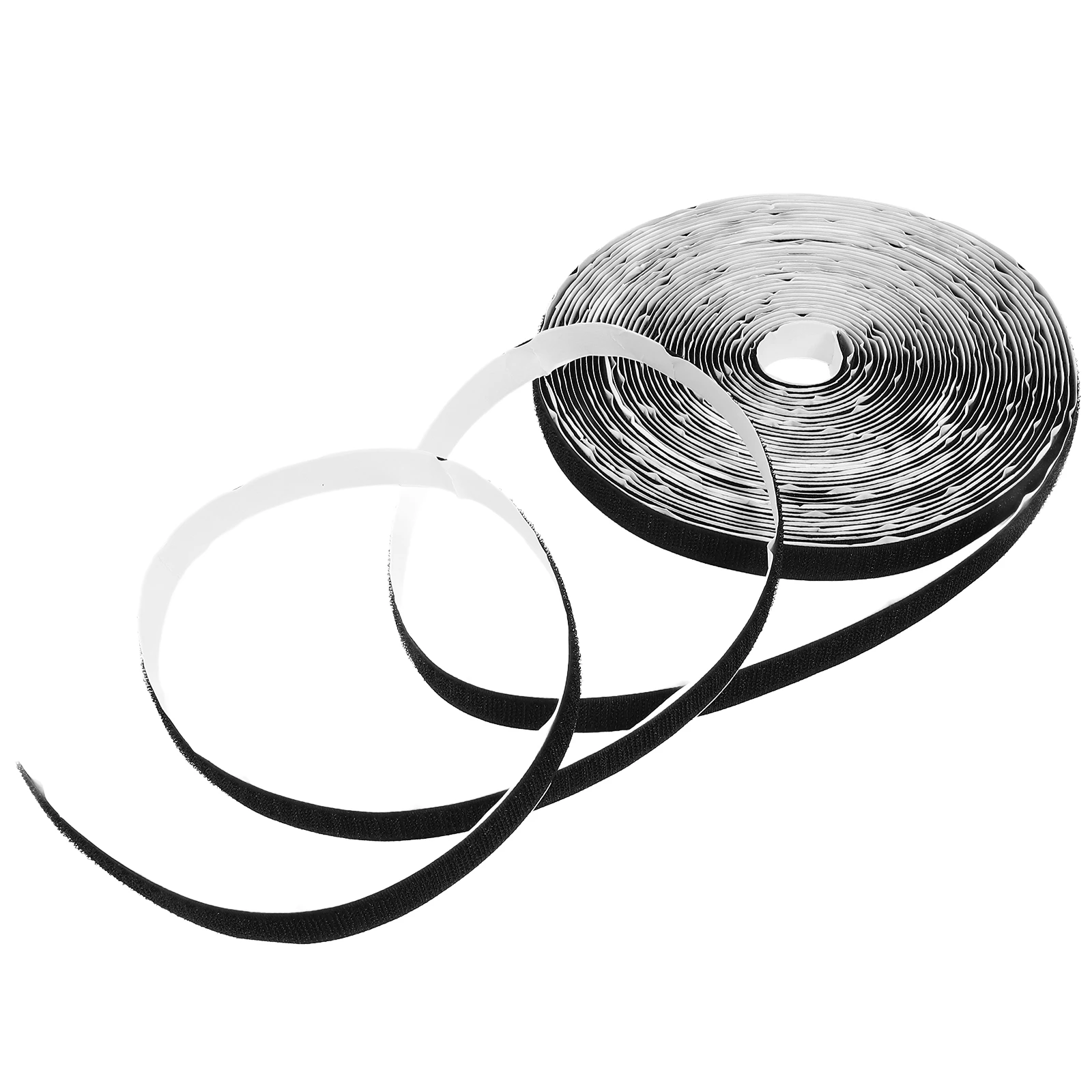 

Thick Self Adhesive Tape Strap Self-adhesive Double Sided Hook Loop Black Nylon