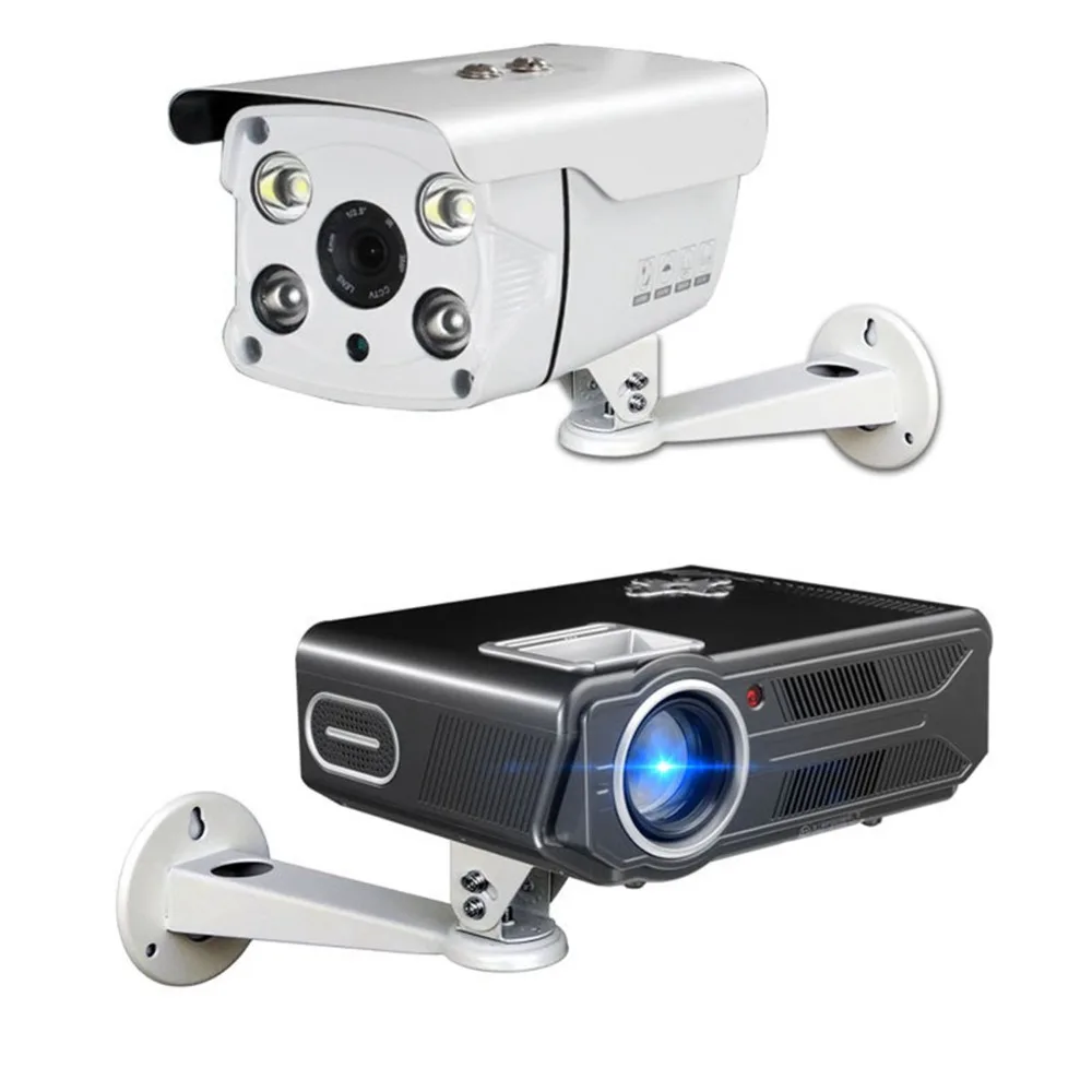 360 Degrees Rotatable Projector Wall Mount Shockproof Adjustable Projector Mount Aluminum Alloy Universal Mounting Bracket