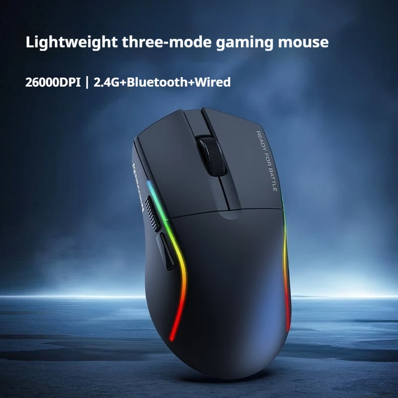 Redragon G58 Gaming Mouse Tri-mode Wireless Paw3395 Sensor Lightweight Ergonomics Esports Long Endurance Customized Pc Accessory