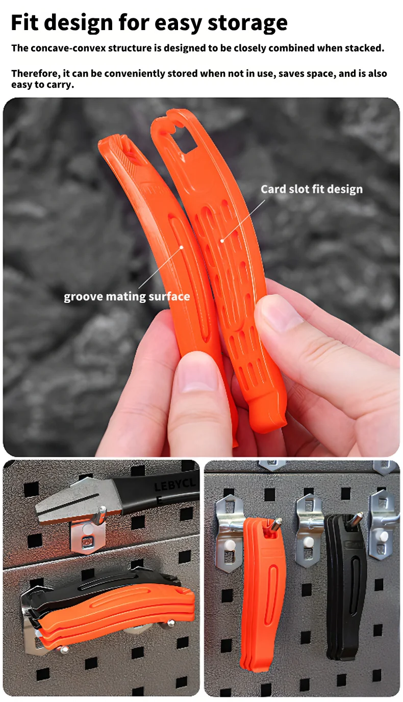 Marken-Set mit 2 Stück, Reifenheber für Rennräder und Mountainbikes, passend für alle Reifengrößen, sehr robust und wiederverwendbar, ultraleichtes Werkzeug zur Reparatur von Rädern. – Detail 10