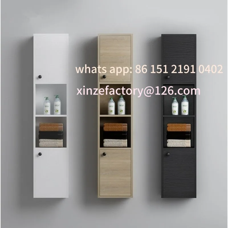 

Customizable Modern Simple Waterproof Wall Cabinet Bathroom Wall-mounted Solid Wood Locker