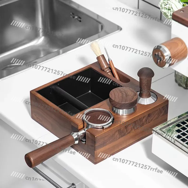51Mm 53mm 58mm Wooden Espresso Tamping Station Barista Tools Square Coffee Tamping Rack