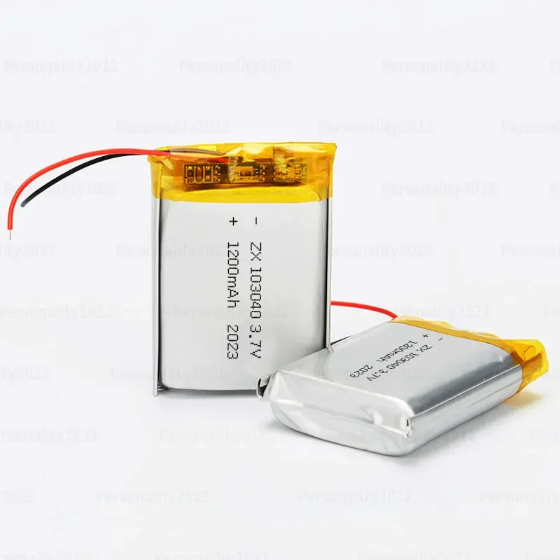 Batterie au lithium polymère pour alarme antivol, batterie articulation po 103040, 3.7V, 1200mAh, 24.com, haut-parleur chantant, supporter ficateur, modèle d'avion, jouets, cellule