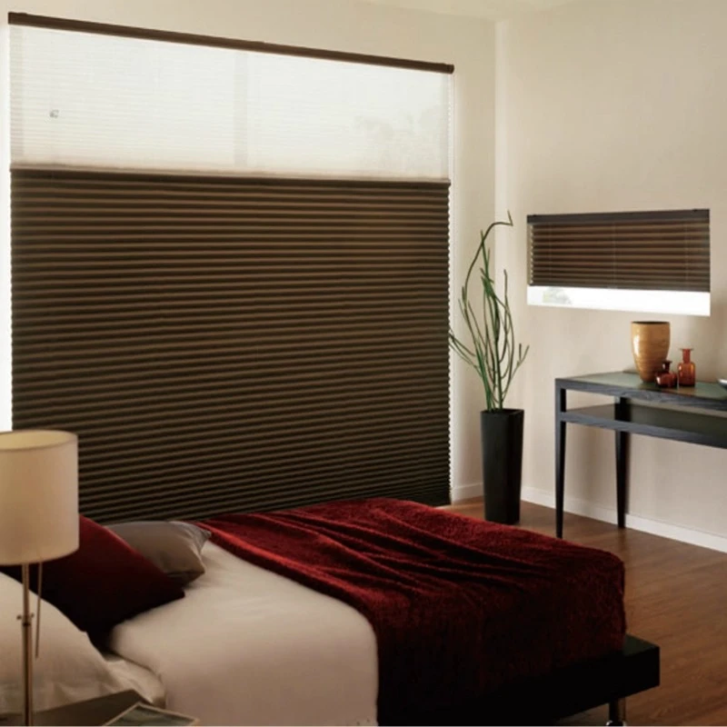 Day and night 100% honeycomb honeycomb organ cloth louvers 100% pleated blackout insulation curtains