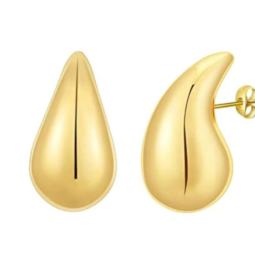 

Stainless Steel Chunky Drop Earrings Lightweight Waterdrop Hollow Open Hoops For Woman Jewelry Wholesale 2023 Trendy