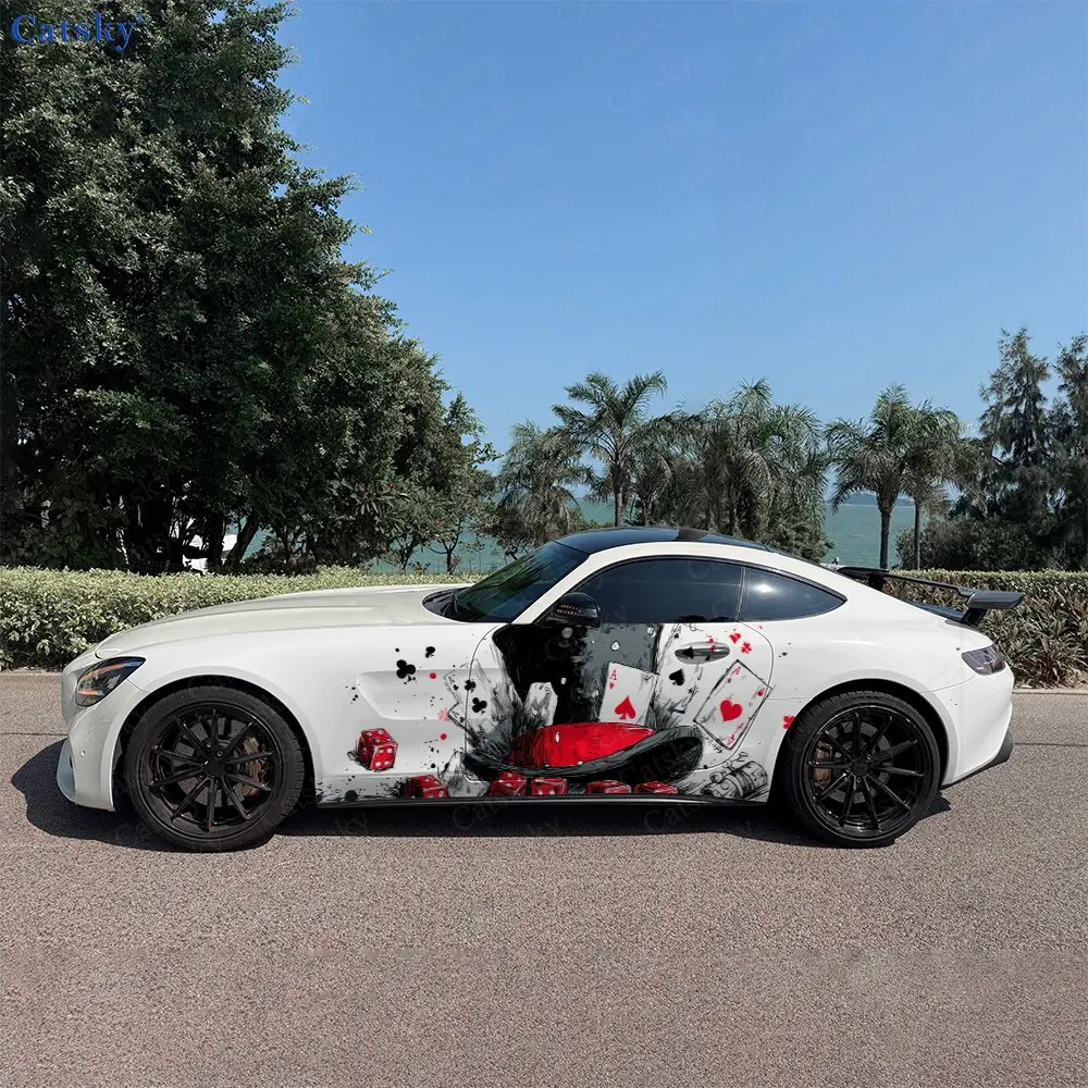 2pcs-red-hat-ink-dice-poker-durable-fade-resistant-enhance-vehicle-aesthetics-with-bold-artistic-design-car-vinyl-wraps