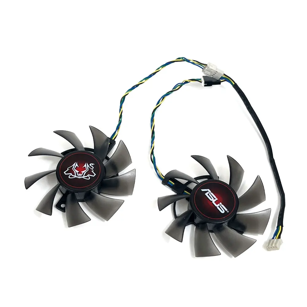 2FAN 4PIN T128015SU GTX 1050 TI GPU FAN，For ASUS Cerberus GeForce GTX 1050 Ti、CERBERUS-GTX1050TI-A4G Graphics card cooling fan