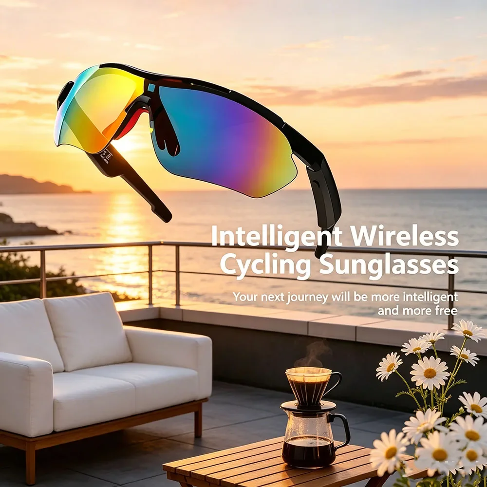 

Durable UV400 Protection AI Smart Glasses Cycling Sunglasses Life Waterproof Wireless Bluetooth AI Voice Assistant