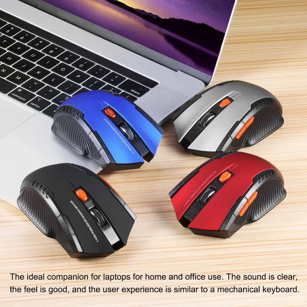 2.4GHz USB 2.0 Wireless Mouse 6-Button Blister Boxed Wireless Optical Gaming Mouse Home Office PC Fast And Smooth Movement