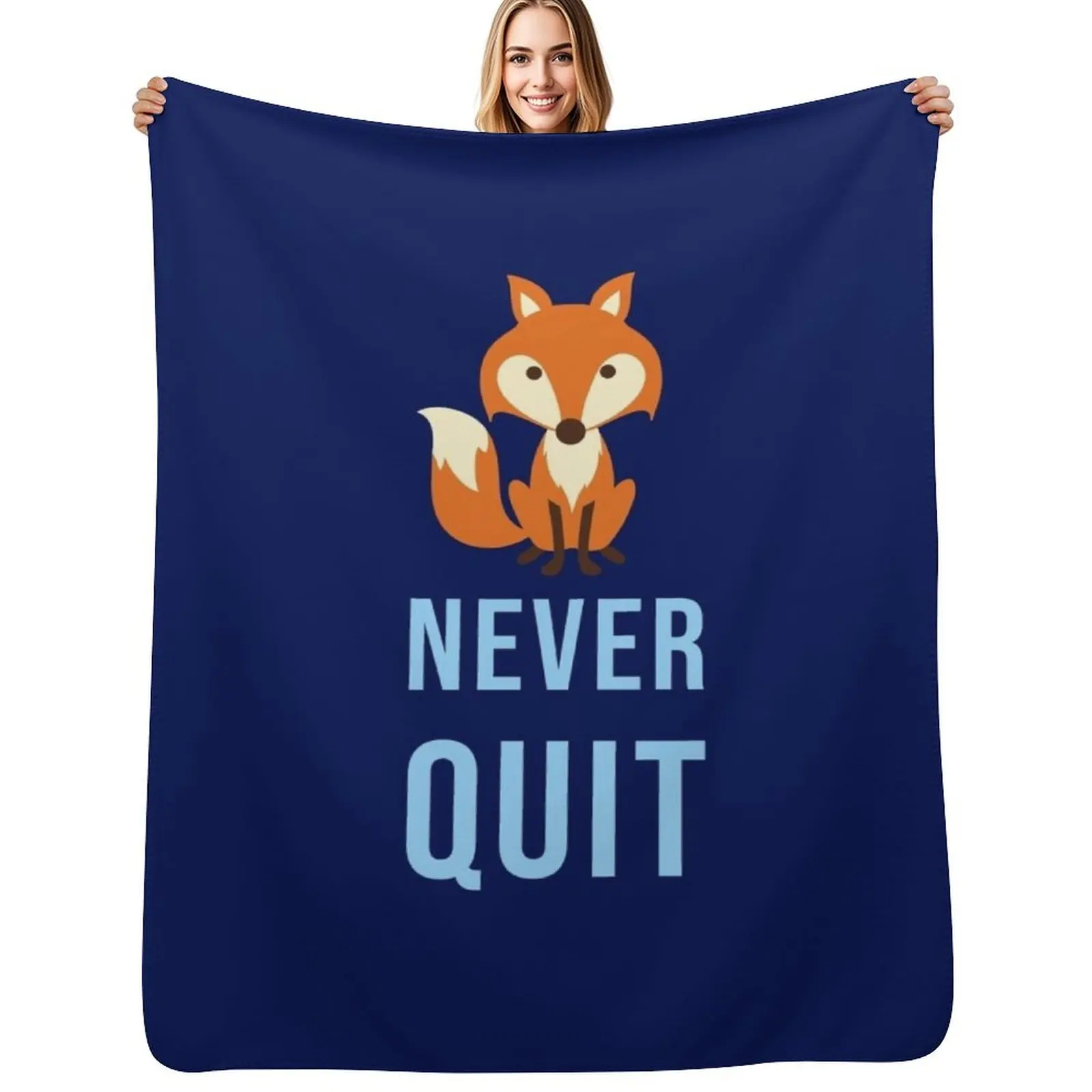 

Foxes never quite - Leicester Throw Blanket Quilt for sofa for winter Hair Blankets