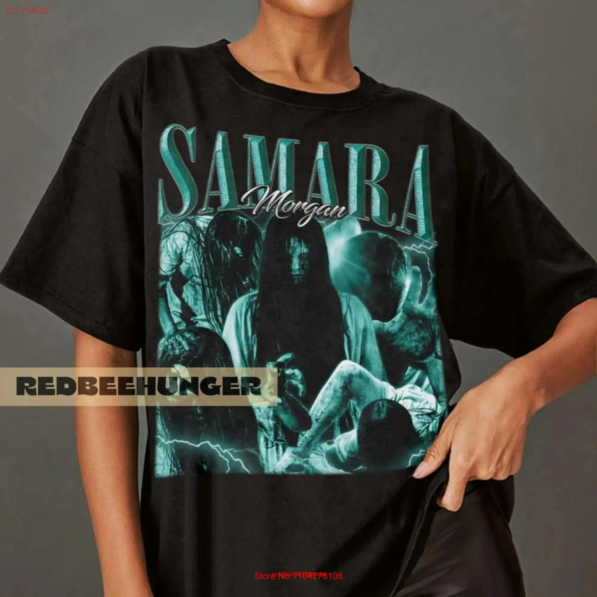 Vintage Samara Morgan T Shirt The Ring Movie Horror SweaT Halloween Bootleg Scary Party long or short sleeves