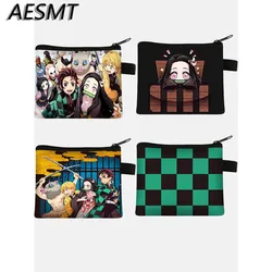 1pcs Anime Demon Slayer Coin Wallet Kimetsu No Yaiba Kamado Tanjirou Cosplay Coins Purse Cartoon Storage Bags Pouch Wallet