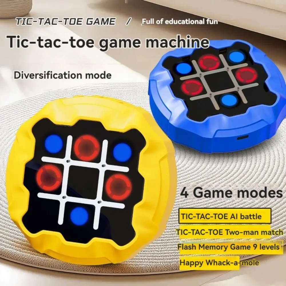 Electronic TIC-TAC-TOE Game Memory Training Educational Puzzle Table Game Console Funny Mini Noughts and Crosses Game Kids Gift